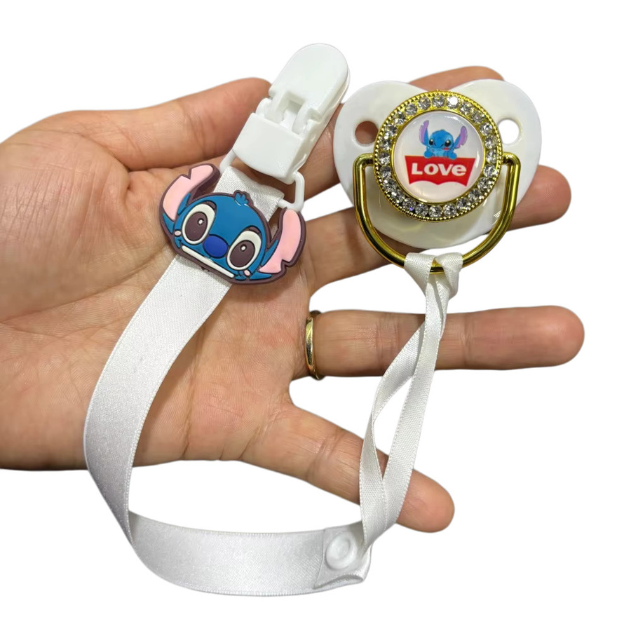 Disney Baby Schnuller mit leuchtender Kette aus Silikon in Multicolour für Neugeborene - Bild 2
