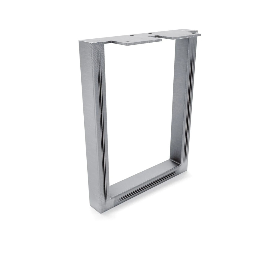 HEVVA Möbelbein GRAZ aus Rohstahl in Silber Matt, Höhe: 25 cm, Tiefe: 20 cm - Bild 2