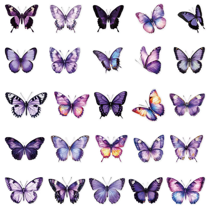 Charile Cartoon Schmetterling Aufkleber, multicolor, 10-teiliges Set - Bild 2