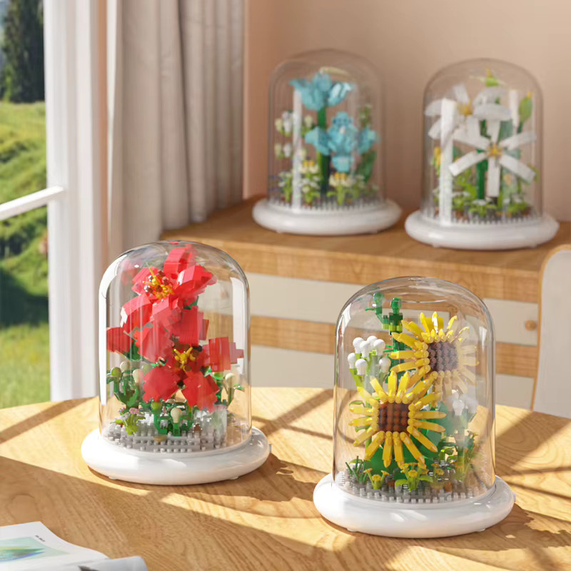 yaafun Ewige Blume, Bausatz aus Bausteinen, Desktop-Dekoration - Bild 1