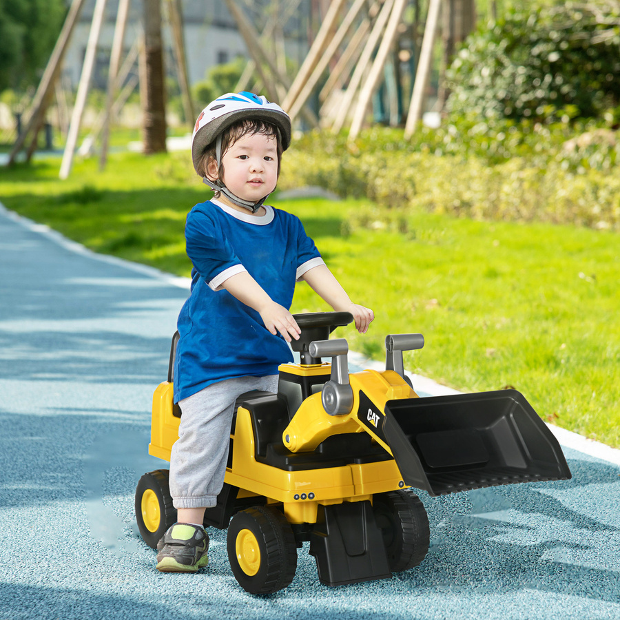 HOMCOM Sitzbagger Baufahrzeug Gelb Schwarz ab 1,5-3 Jahre - Bild 6