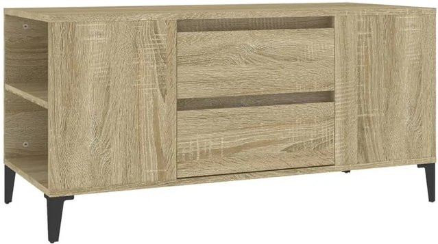 vidaXL TV-Schrank im Industrie-Stil aus Holzwerkstoff und Metall, Farbe: Braun, B/T/H: 102 x 44,5 x 50 cm - Bild 1
