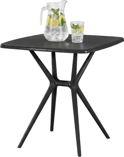 CLP Gartentisch Becky eckig Schwarz B/T: 72 x 72 cm - Bild 1