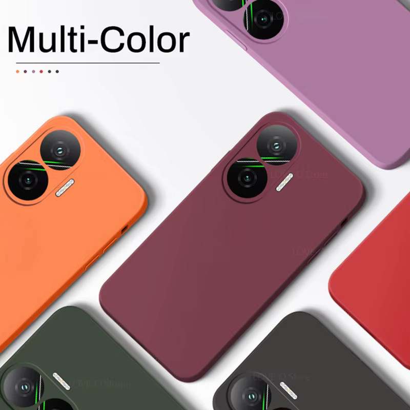 Xiaomi Poco F7 Hülle aus Flüssigsilikon in Pink, stoßfeste Handyhülle mit weicher TPU-Abdeckung - Bild 4