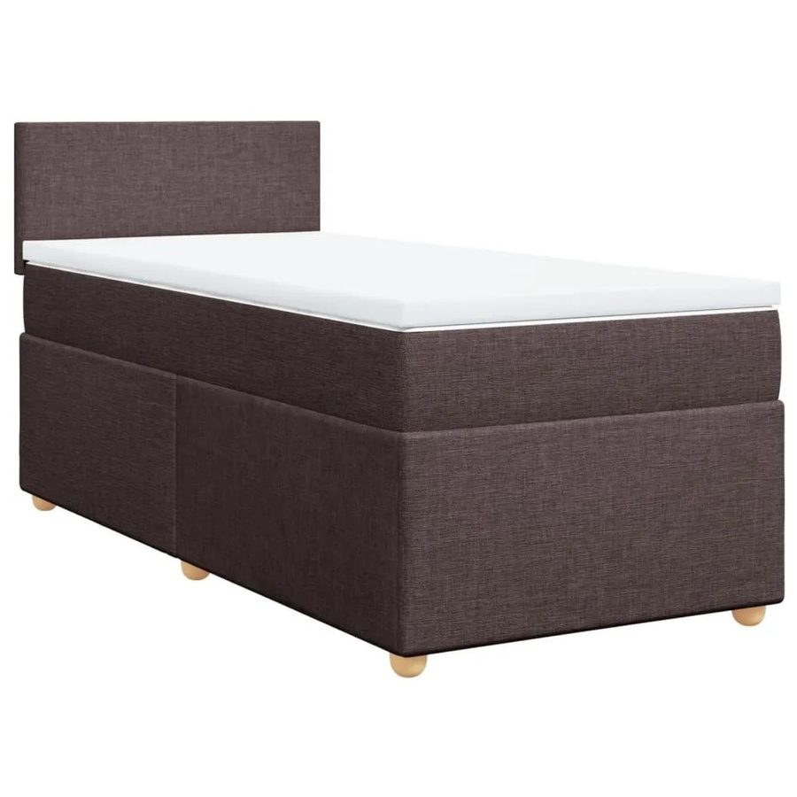 vidaXL Boxspringbett mit Matratze Hybrid Dunkelbraun B/T/H: 80 x 200 cm - Bild 2