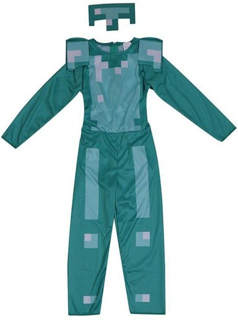 TinyJoy Minecraft Steve Rüstung Kinder Cosplay Kostüm Jumpsuit - Bild 1