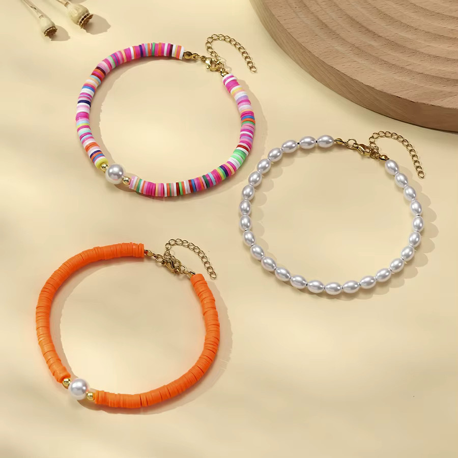 Noter Fußkettchen-Set, Poly Clay, Bunt, Damen - Bild 2
