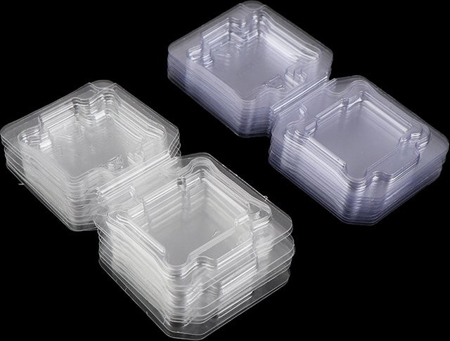 SD&HI CPU-Schutzhüllen aus Kunststoff, 10 Stück transparente CPU-Klappgehäuse Behälter - Bild 1