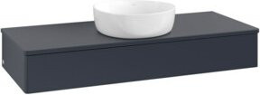 V&B Waschtischunterschrank Antao ohne Frontstruktur in Blau lackiert, B/T/H: 120 x 50 x 19 cm - Bild 1