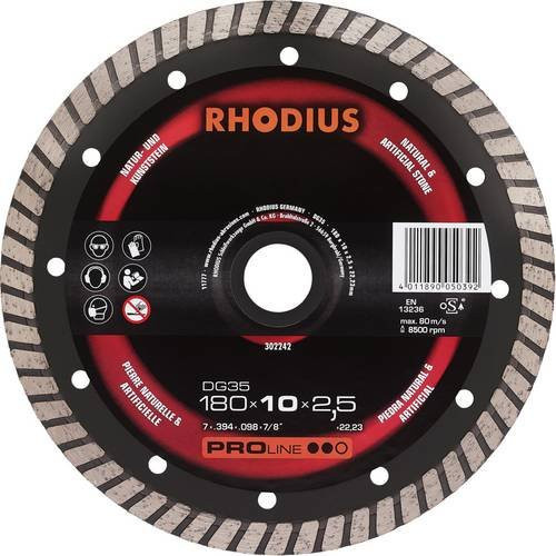 Rhodius DG35 302242 Diamanttrennscheibe für Naturstein und Beton, Mehrfarbig - Bild 1