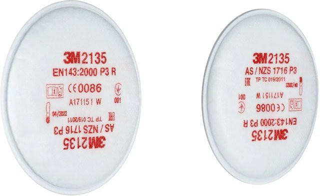 3M Filter 2135 FFP3 Atemschutzmaske Weiß, 1 Paar - Bild 1