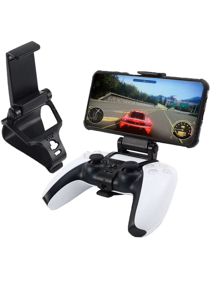 TECTINTER Smart Grip Handyhalterung mit einstellbarer Breite für PS5 Controller, Schwarz - Bild 2