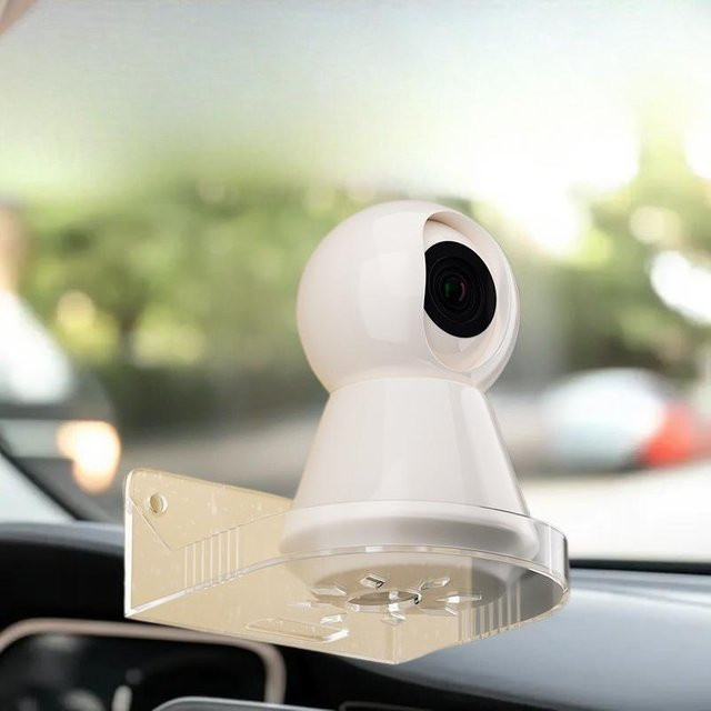 KOQZM Selbstklebende Mini-CCTV-Überwachungshalterung in Transparent für Kameras und Regale - Bild 1