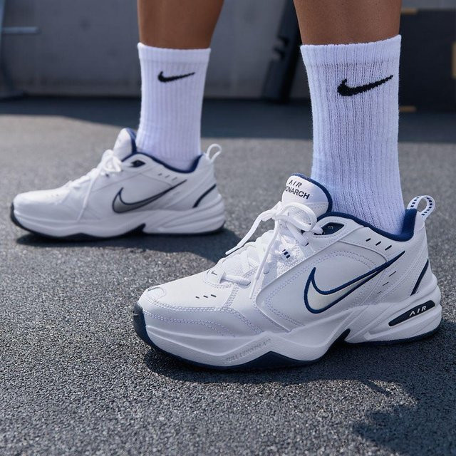 Nike Air Monarch IV, Weiß, Marineblau, 39 - Bild 1