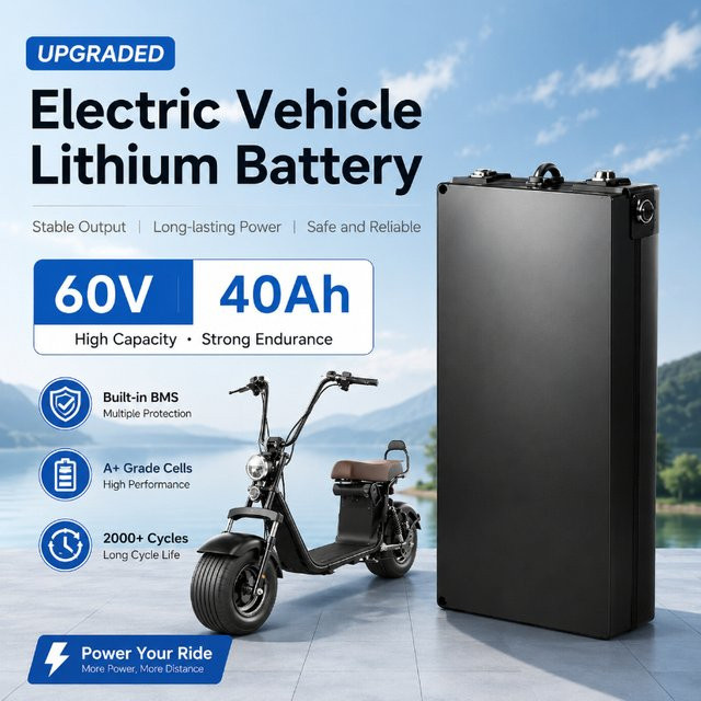 Lithium-Akku mit integriertem BMS für Fat-Tire-Elektroroller 500W-2000W inklusive 67,2V 2A Ladegerät, Farbe: Schwarz - Bild 1