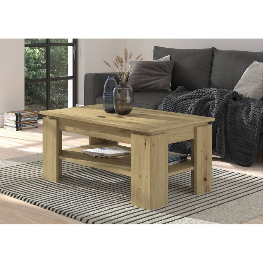 Couchtisch Titan von xonox.home in Eiche Nachbildung, Braun, B/H/T: 100 x 45 x 60 cm - Bild 2