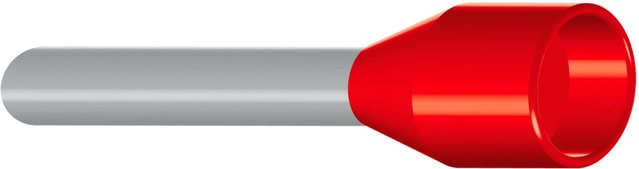 Hilpress Aderendhülsen isoliert Rot 1 mm² x 14 mm 100 Stück - Bild 1
