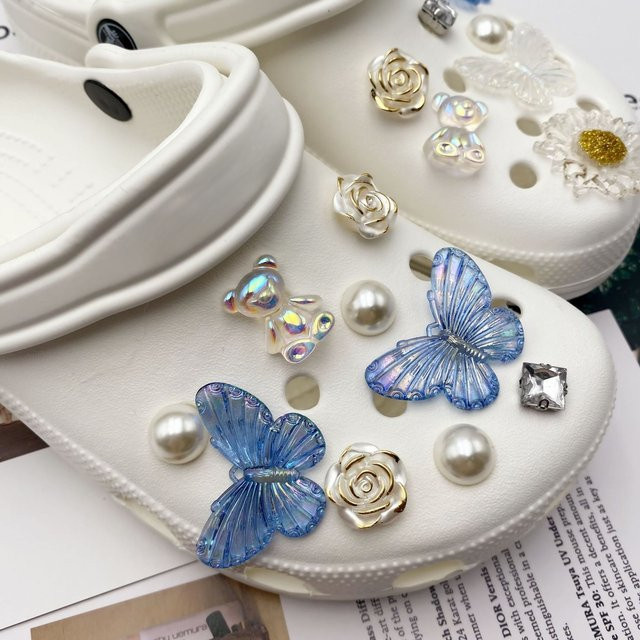FHLDING Schuh Charms, Schmetterling, Perle, Diamant, Kinder - Bild 1