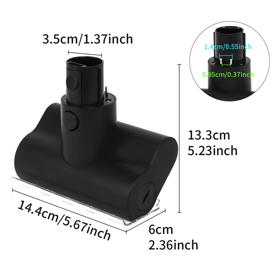 Dreame Mini-Bürstenkopf in Schwarz für Handstaubsauger R10 R20 R30 Z10 Z20 Z30 V12 V11SE T20 zur Reinigung von Matratzen, Sofas und Stoffen - Bild 2