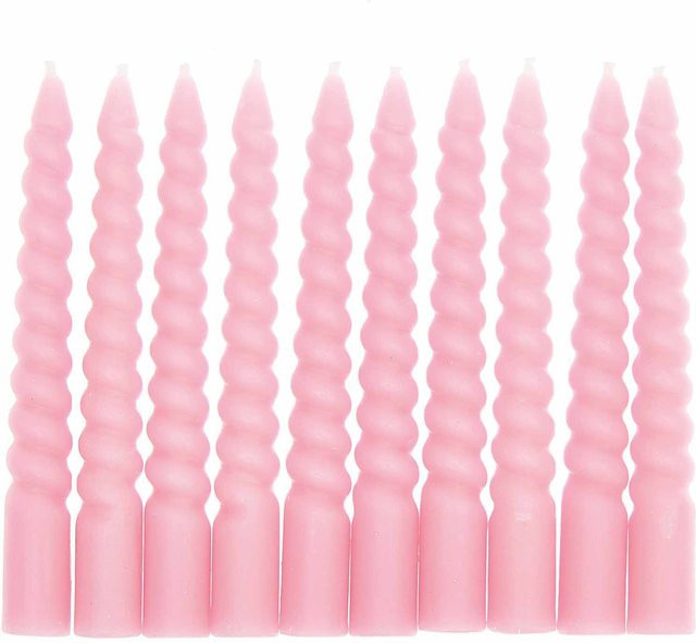 Rico Design Spiralkerzen in Rosa, Durchmesser: 1,2 cm, Höhe: 10 cm - Bild 1