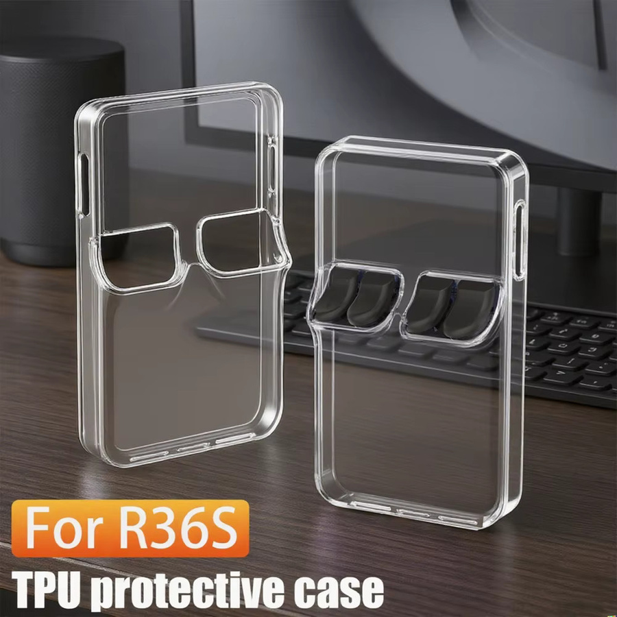 SZKOSTON Transparente Schutzhülle für R36S Handheld-Spielkonsole aus kratzfestem TPU Softshell - Bild 5