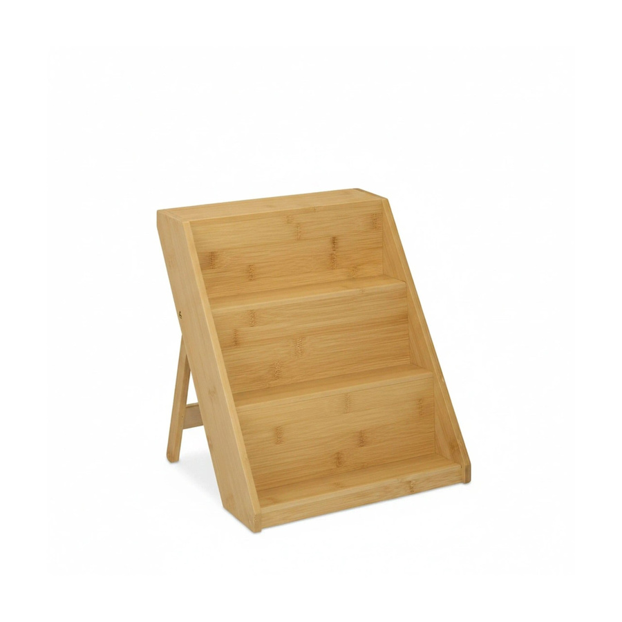 Relaxdays Gewürzregal aus Bambus in Natur, stehend, B/T/H: 29,5 x 30 x 26 cm - Bild 2