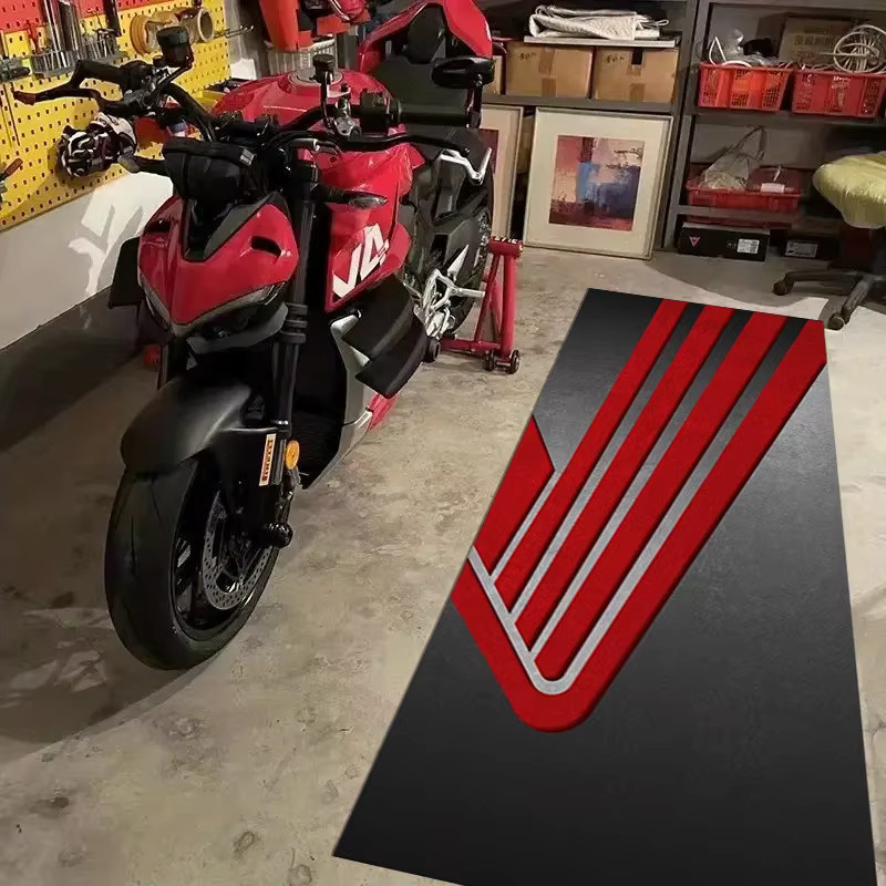 VIKAMA Motorrad-Garagenmatte als Garagenbodenmatte und Parkmatte für Rennmotorräder und Fahrräder - Bild 2