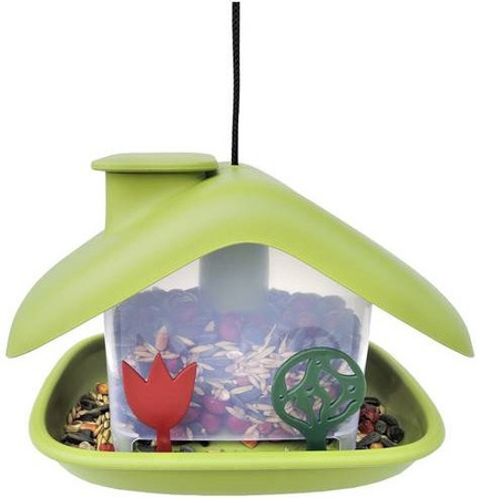 Plastia Vogelfutterhaus in Grün aus Kunststoff
