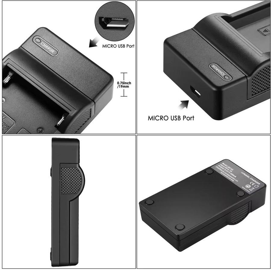 USB Kamera Akku Ladegerät SLB-10A SLB11A für Samsung EX2F WB150F WB250F WB350F WB750 WB800F WB500 WB550 HZ10 in Schwarz - Bild 5