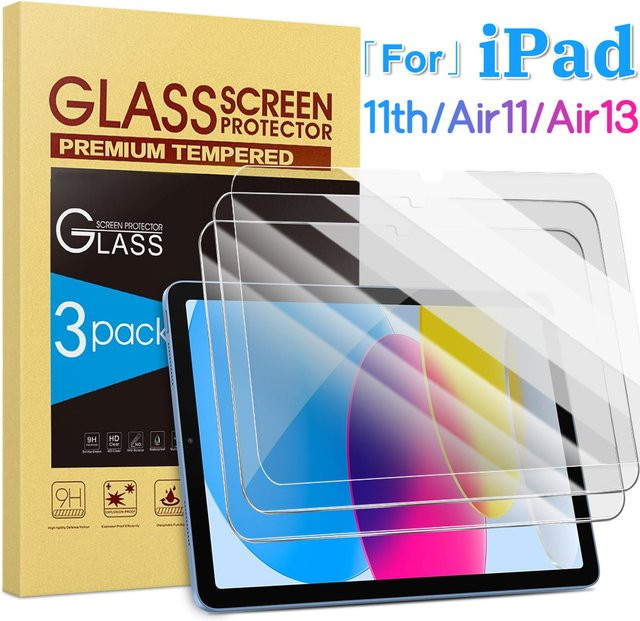 Apple iPad 11. Generation und Air 11/13 M3 HD Displayschutzfolie aus gehärtetem Glas, 9H Härte, transparent - Bild 1