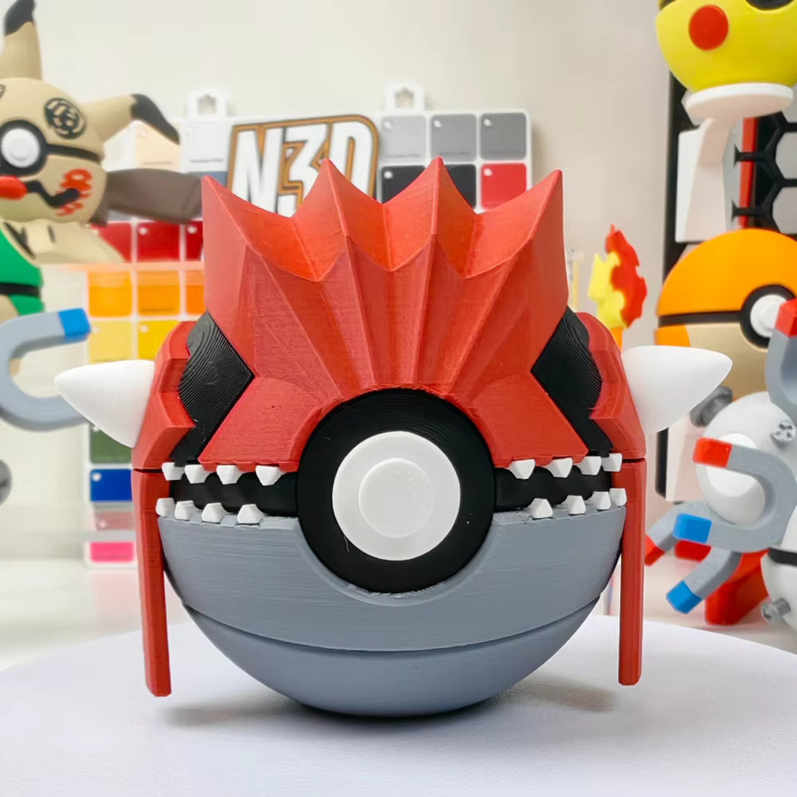 Bandai Pokémon Groudon Rayquaza Kyogre Poké Ball 3D-Druckmodell, 7cm - Bild 3