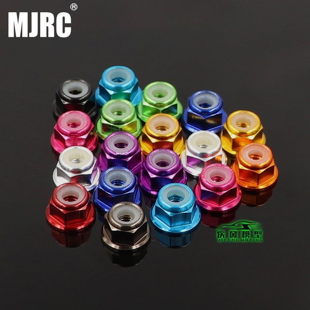 AJRC M3/M4 Aluminium Legierung Flansch Nylon Einsatz Kontermutter, 10-teiliges Set - Bild 1