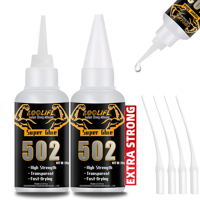 Loolifl 502 Instant Strong Super Glue Universal-Superkleber, transparent, 20 ml - Bild 1