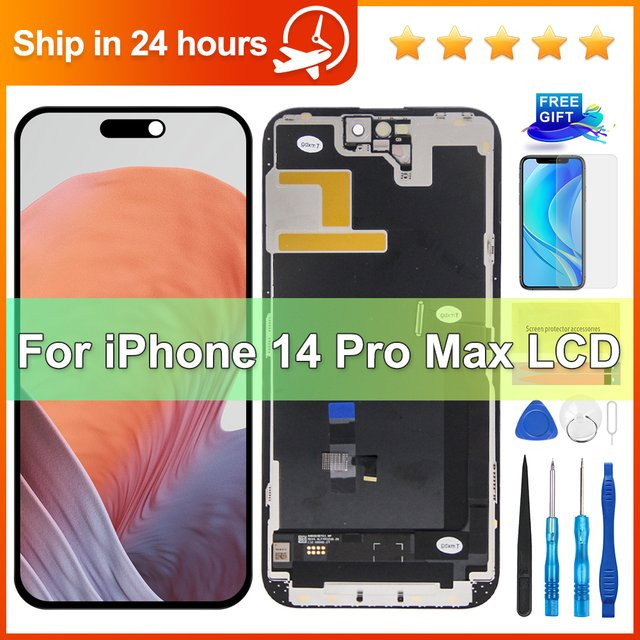 Apple iPhone 14 Pro Max OLED-Display mit Touchscreen-Digitizer Ersatzteil in Schwarz - Bild 1