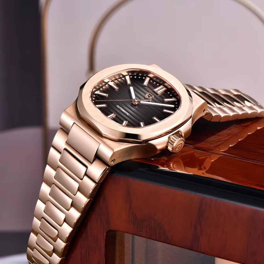 PAGANI DESIGN Armbanduhr Automatik, Edelstahl, Roségold, Herren - Bild 2