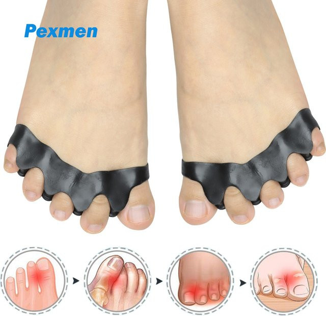 Pexmen Zehenspreizer Soft Gel Toe Separator, 2 Stück, Unisex - Bild 1