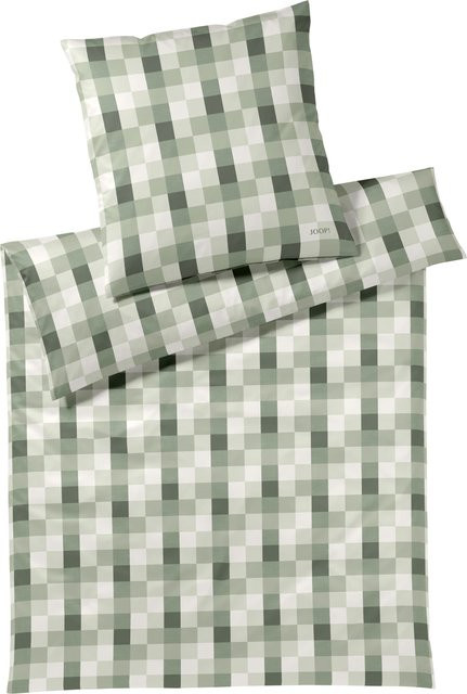 JOOP! Bettwäsche aus Mako-Satin in Grün mit Bettbezug und Kissenbezug, B/T/H: 155 x 220 cm und 80 x 80 cm - Bild 1