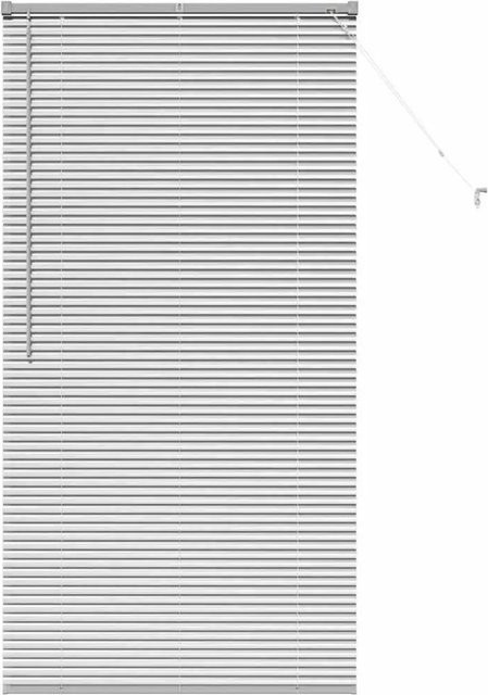 vidaXL Balkenjalousien mit Vorhängen aus Aluminium in Silber, B: 175 cm, H: 85 cm - Bild 1