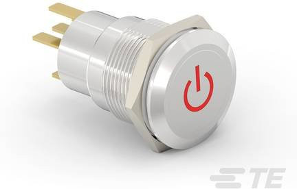 TE Connectivity Tray Switch in Rot und Silber 2-2213766-8 - Bild 1