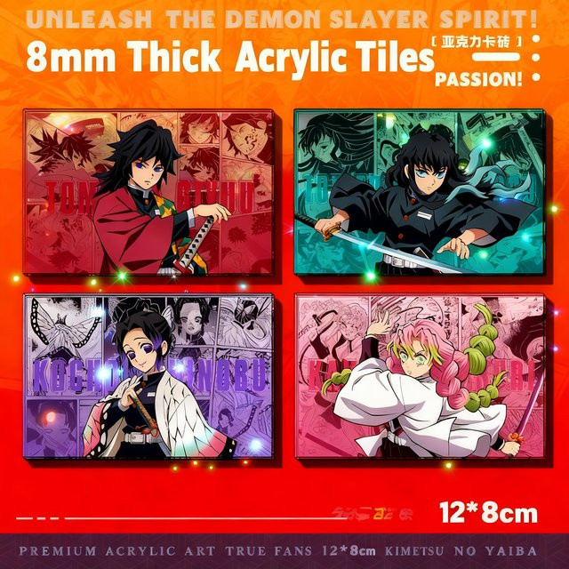 Bandai Demon Slayer Acryl-Kartenhalter, Tanjiro Sanemi Shinazugawa Shinobu Kocho - Bild 1