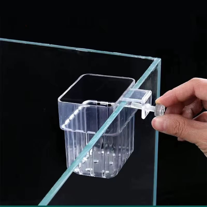 Transparenter hydroponischer Pflanzbecher aus Kunststoff zur Wandmontage für Aquarien und Heimgebrauch - Bild 2