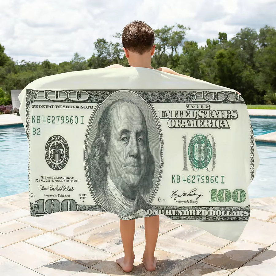 Franklin Money Towel schnell trocknendes Strandtuch für Schwimmbad, Camping, Yoga und Fitness in Multicolour - Bild 4