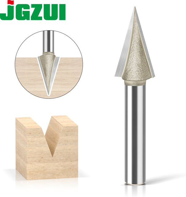 JGZUI Schlitzfräser mit 30 Grad Neigung und 6 mm 1/4 Zoll Schaft in Silber - Bild 1