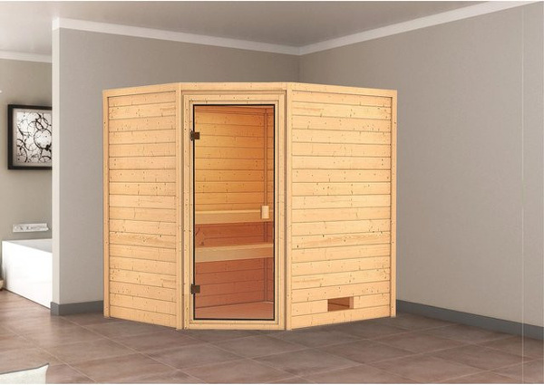 Karibu Sauna Elea in Natur Braun
