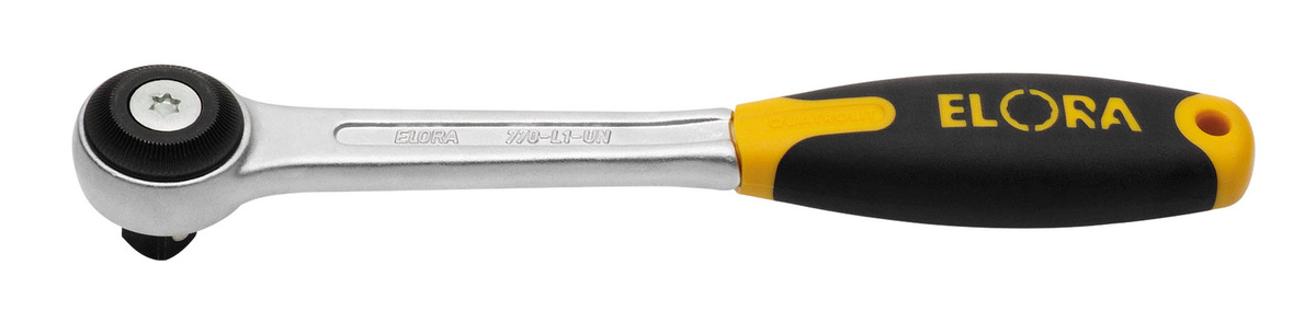 Elora Umschaltknarre 1/2 Zoll mit Feinverzahnung in Silber ELORA-770-L1UN - Bild 1