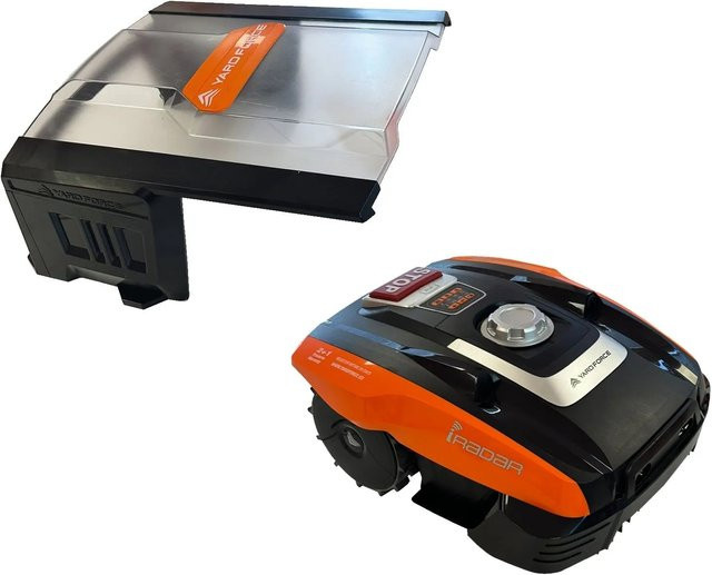 YARD FORCE Rasenmähroboter Compact 300RBS Plus mit Mähroboter-Garage in Schwarz-Orange und 20-Volt-Lithium-Ionen-Akku - Bild 1