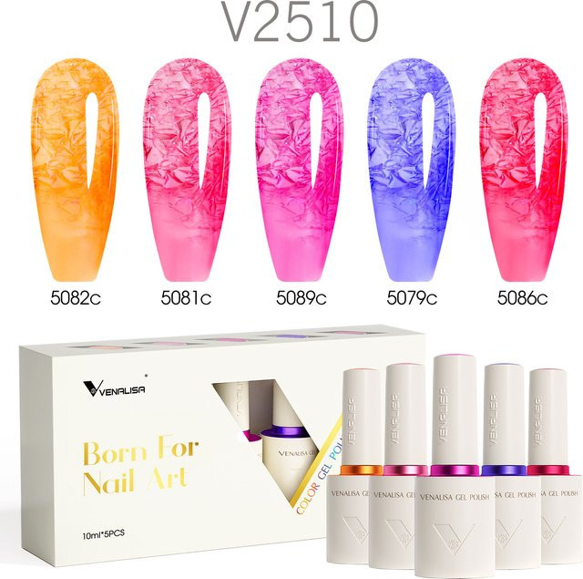 Venalisa V2508 Nagelgel Set, 5 Stück, Transparent - Bild 1