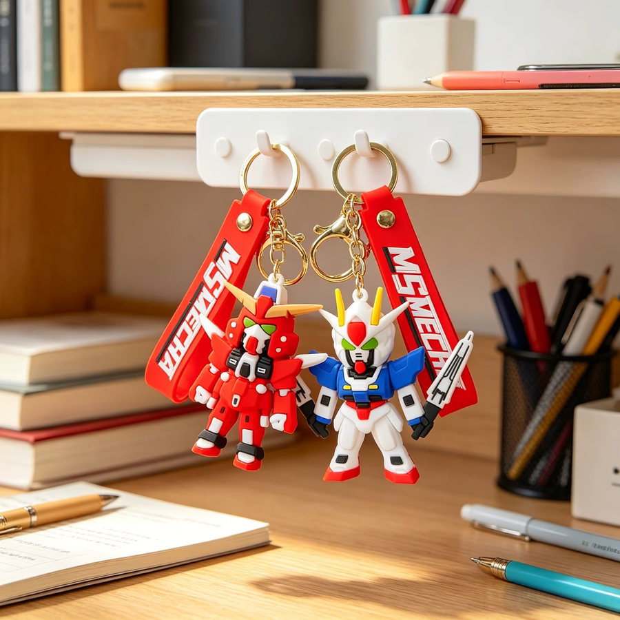 Bandai Mobile Suit, 3D Schlüsselanhänger-Set, Gummi, Bunt / Mehrfarbig - Bild 3