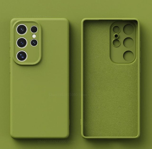 Stoßfeste Flüssigsilikon Handyhülle für Samsung Galaxy S26 S25 S24 S23 Ultra Plus, weiche Schutzhülle in Grün - Bild 1