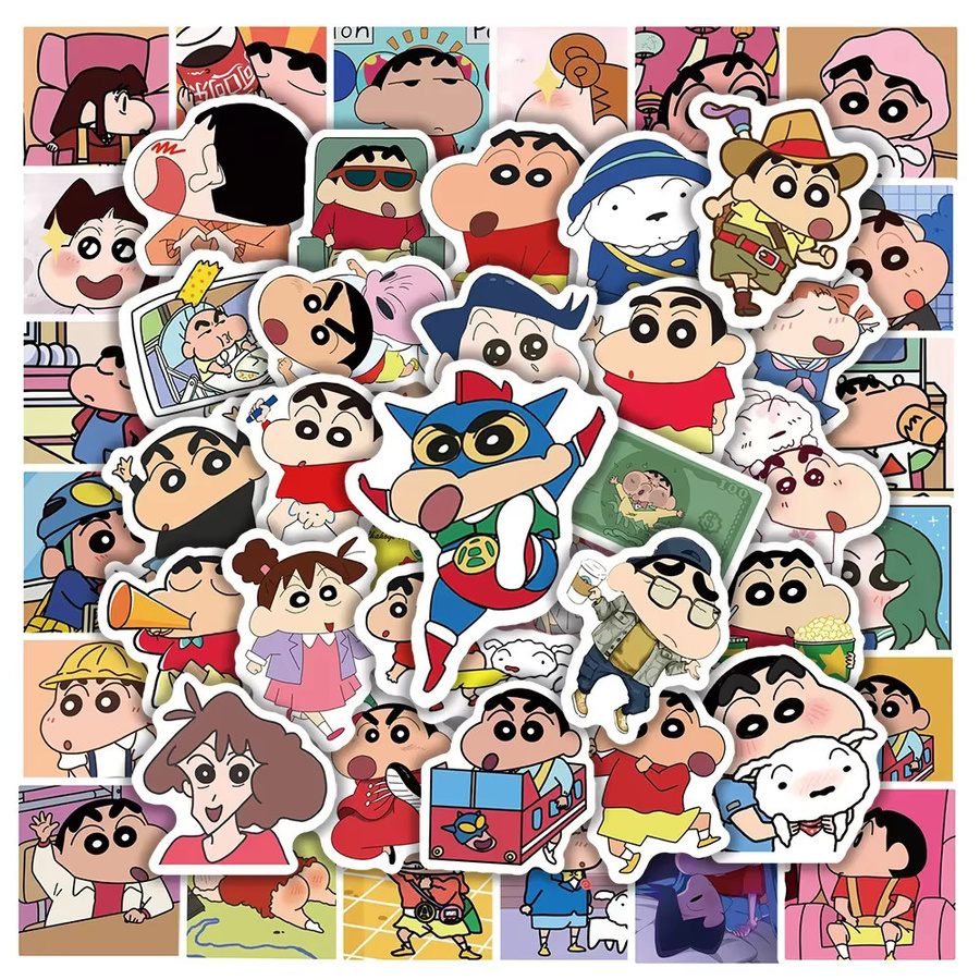 Bandai Crayon Shin-chan Kinder-Aufkleber, 50-teiliges Set - Bild 3